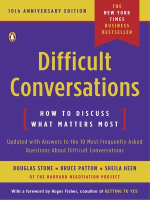 difficult conversations book
